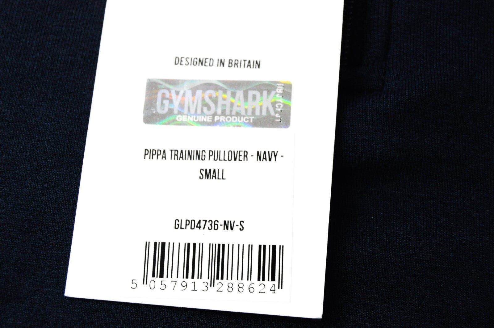 GYMSHARK Pippa moteriškas džemperis S dydžio, tamsiai mėlynas, su 1/4 užtrauktuku, tamprus treniruočių megztinis 