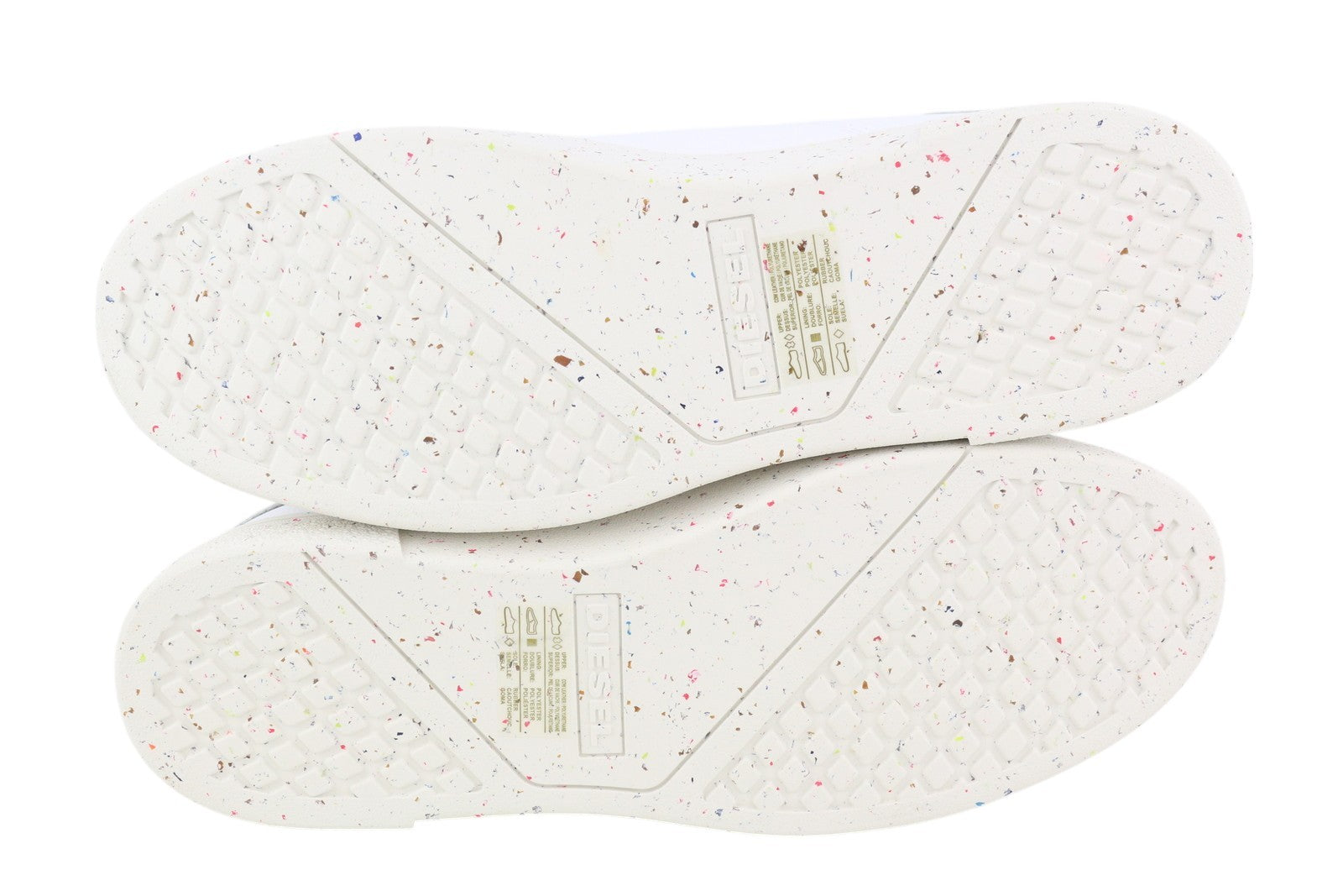 DIESEL S-Clever žemi nėrinių vyriški sportbačiai, 44.5 EU, baltos odos, migdolų nosis, rekomenduojama kaina – 140 € 