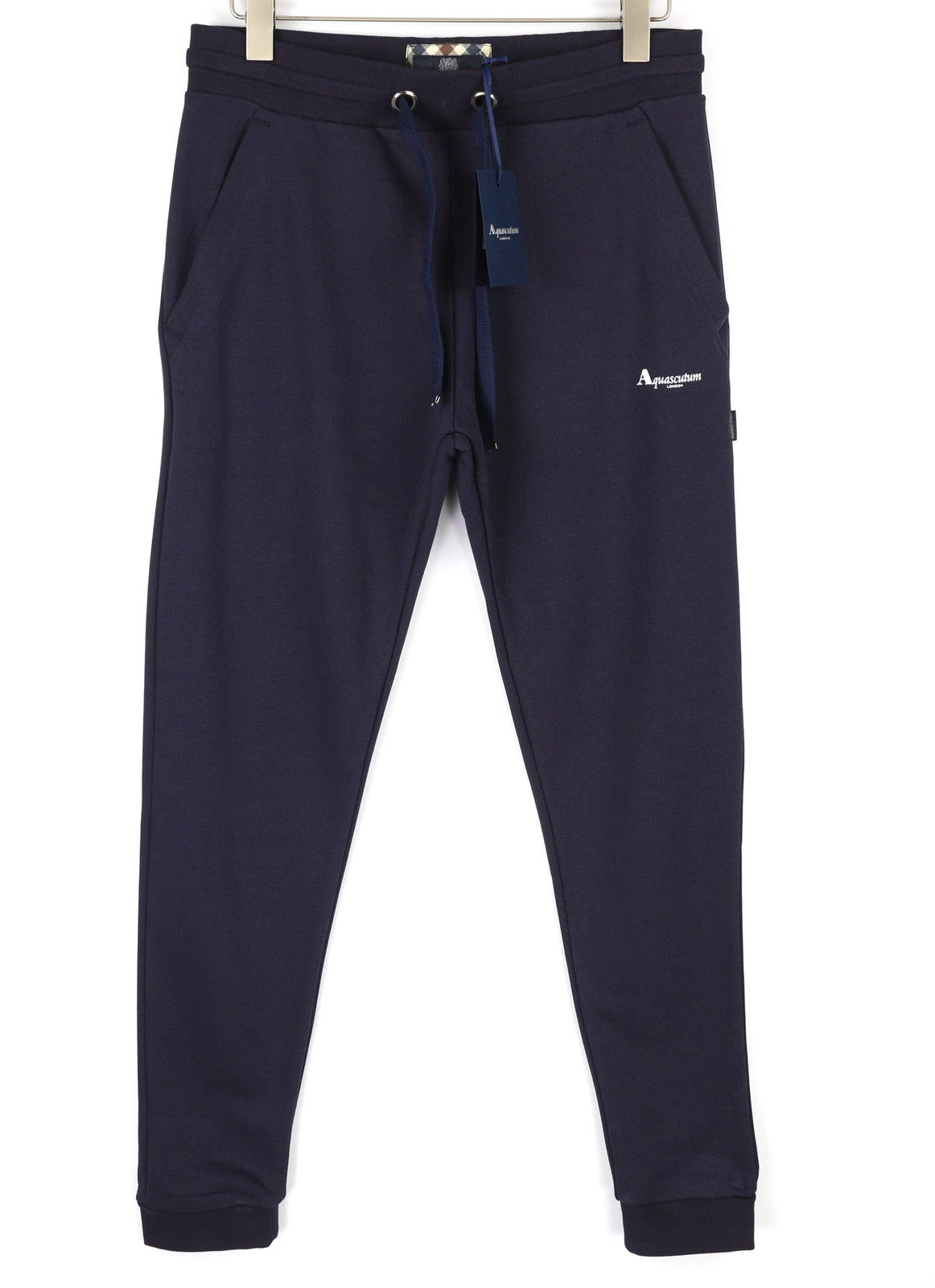 AQUASCUTUM PAAI02 vyriškos kelnės L mėlynos su raišteliu juosmeniu visiems metų laikams skirtos sportinės kelnės 