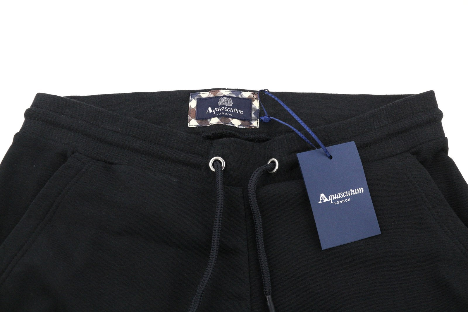 AQUASCUTUM PAAI03 vyriškos kelnės XL dydžio juodos sportinės kelnės su raišteliu juosmenyje
