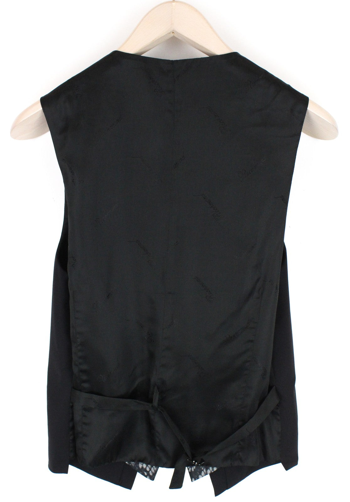 RICHMOND vyriška liemenė 48 juoda vilnona tampri gyvatės rašto klasikinė oficiali liemenė 