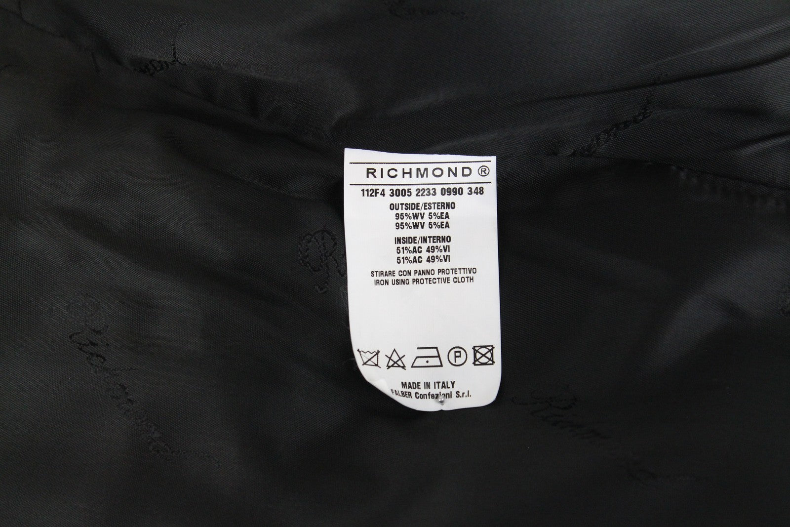 RICHMOND vyriška liemenė 48 juoda vilnona tampri gyvatės rašto klasikinė oficiali liemenė 