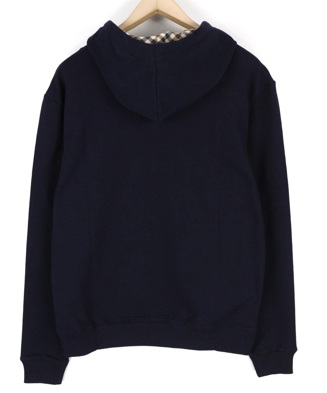 AQUASCUTUM FCIA21 vyriškas džemperis su gobtuvu, mėlynas, su kengūros kišene ir logotipu. 