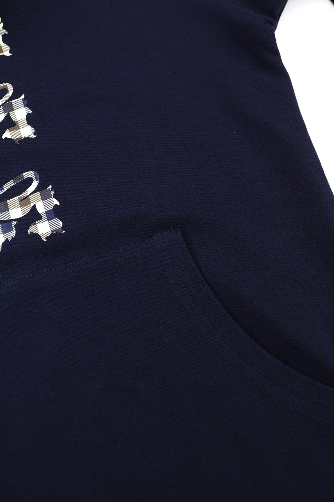 AQUASCUTUM FCIA21 vyriškas džemperis su gobtuvu, mėlynas, su kengūros kišene ir logotipu. 