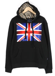 AQUASCUTUM FAI003 vyriškas džemperis su gobtuvu L su kengūros kišene ir dirželiais, logotipu 