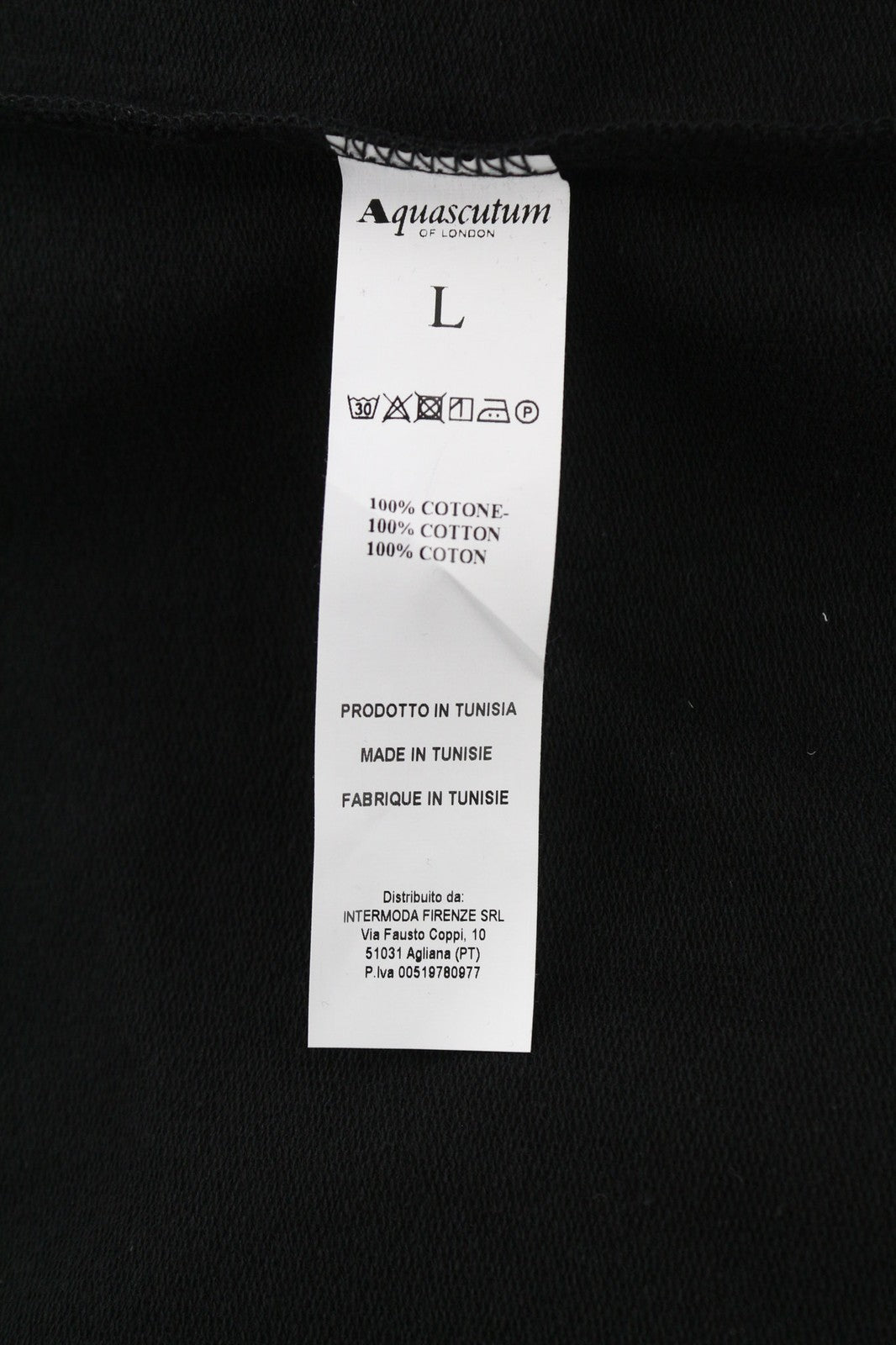 AQUASCUTUM FCIA18 vyriškas džemperis su gobtuvu, L dydžio, juodas, su kengūros kišene ir gobtuvu ant dirželių, su logotipu. 