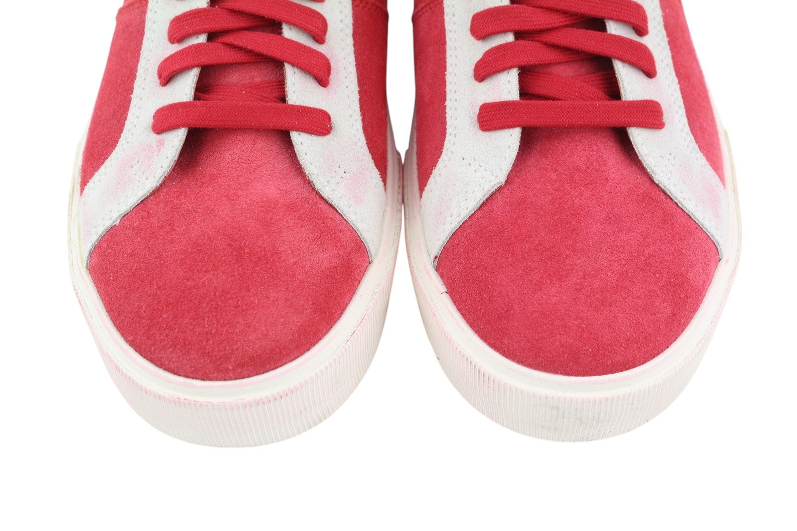 DIESEL S-Mydori LC vyriški sportbačiai, raudoni, zomšiniai, odiniai, migdolų spalvos, žemakulniai, kaina – 200 € 