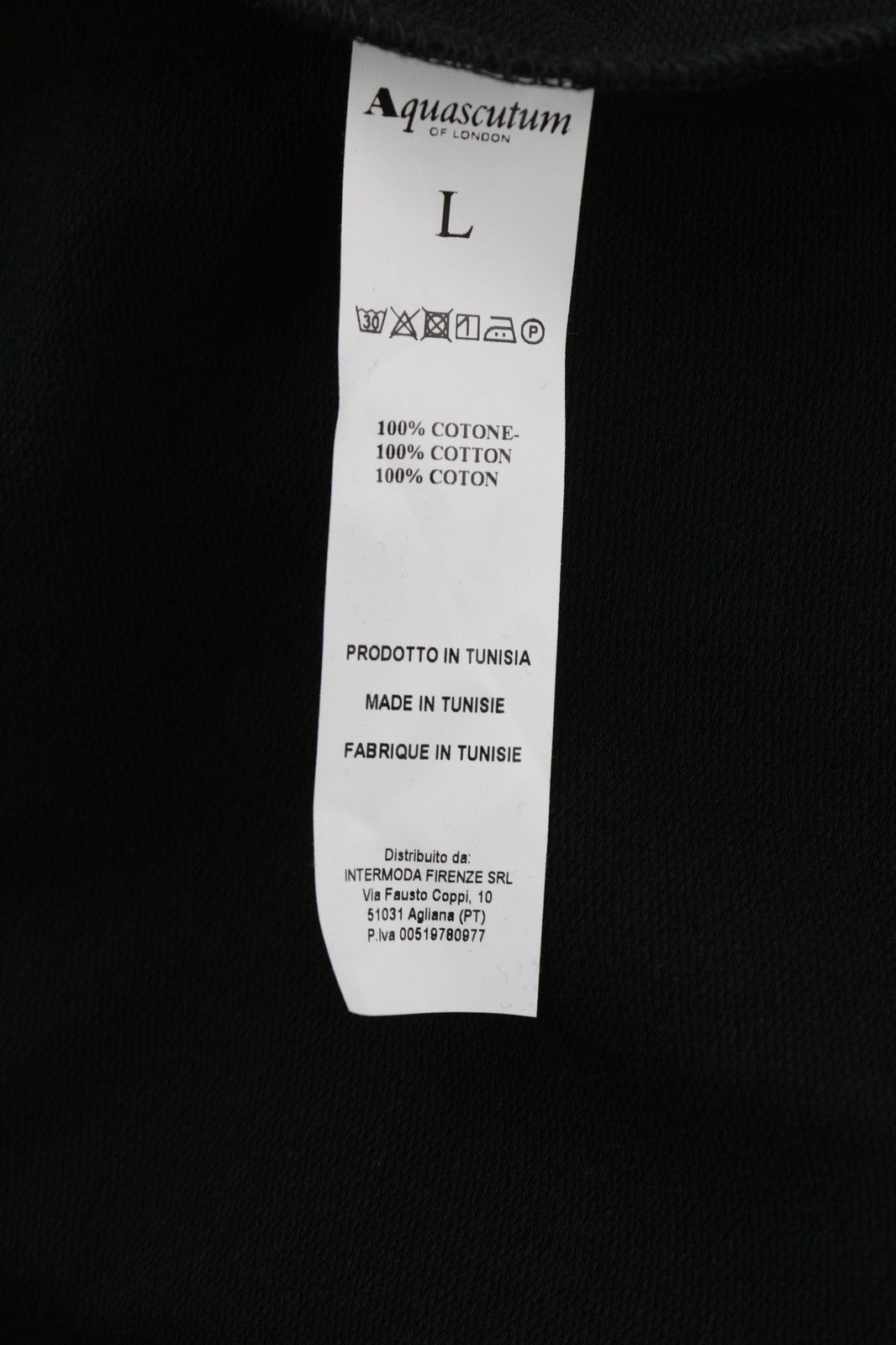 AQUASCUTUM FGIA28 vyriškas džemperis L, juodas, megztinis ilgomis rankovėmis, visiems metų laikams 