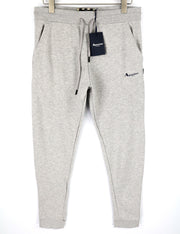 AQUASCUTUM PAAI02 vyriškos kelnės XL melanžo pilkos su raišteliu juosmenyje su logotipu