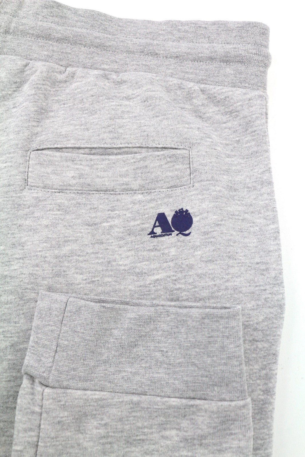 AQUASCUTUM PAAI02 vyriškos kelnės XL melanžo pilkos su raišteliu juosmenyje su logotipu