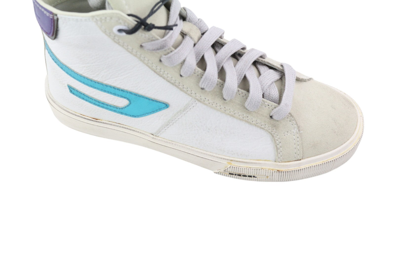 DIESEL S-Mydori ML W moteriški sportbačiai, balti, odiniai, vidutinio ūgio, suvarstomi, RRP 220 € 