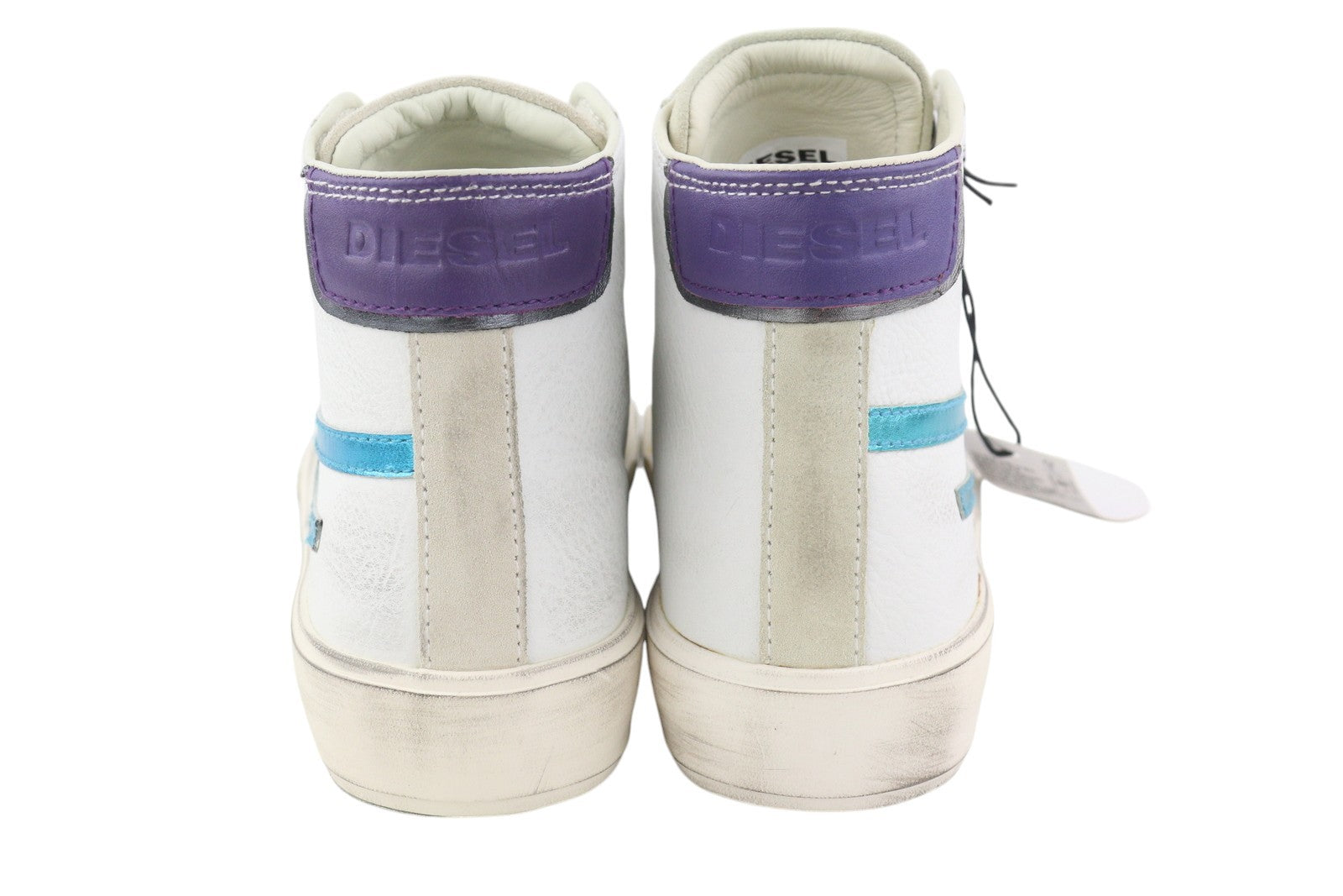 DIESEL S-Mydori ML W moteriški sportbačiai, balti, odiniai, vidutinio ūgio, suvarstomi, RRP 220 € 