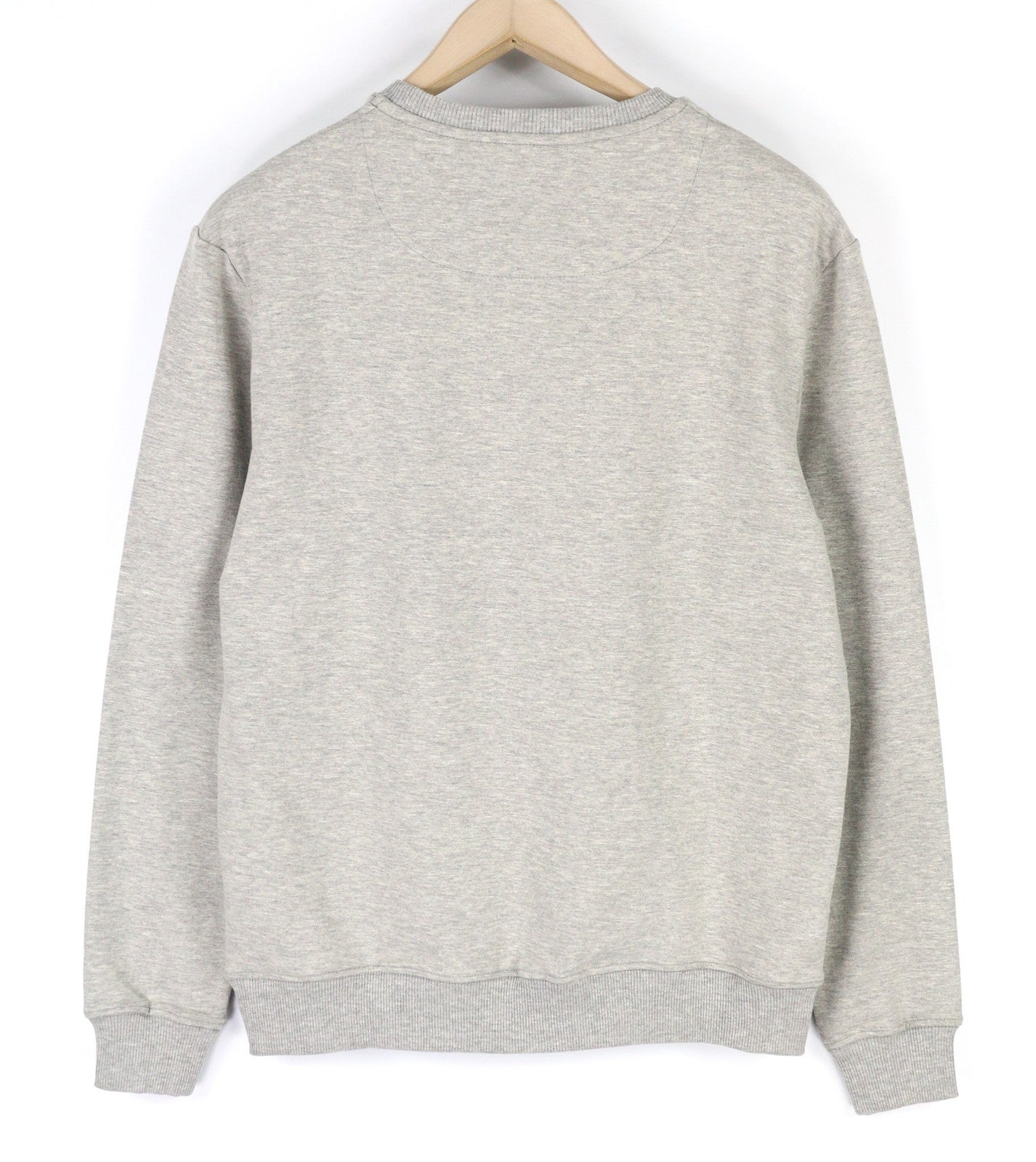 AQUASCUTUM FGIA28 vyriškas džemperis 2XL pilkas melanžas su apvalia rankove 