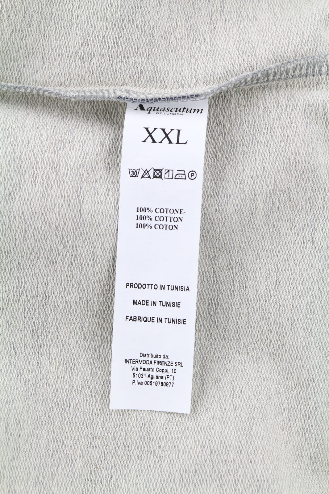 AQUASCUTUM FGIA28 vyriškas džemperis 2XL pilkas melanžas su apvalia rankove 