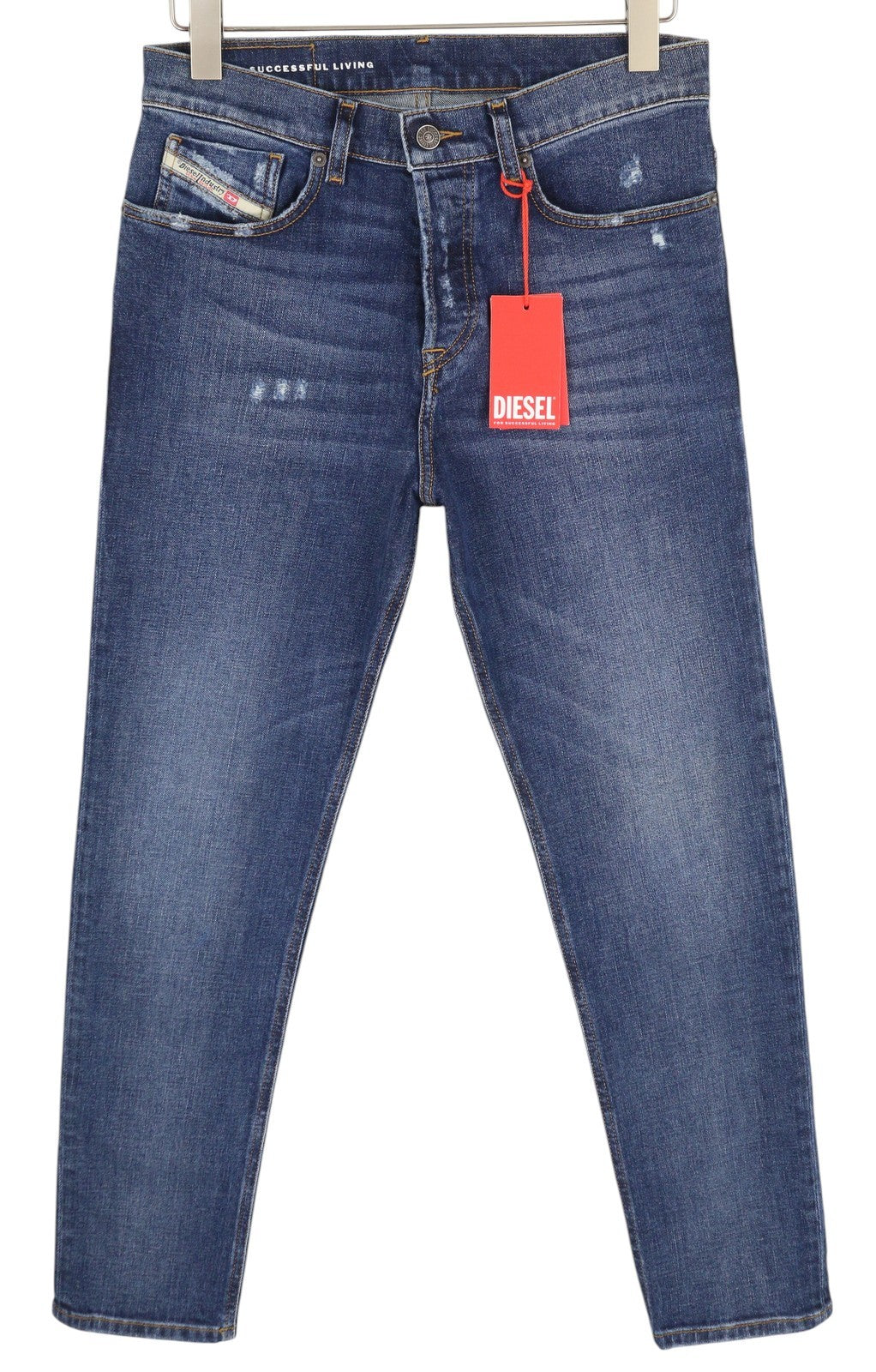DIESEL 2005 D-Fining 09E45 vyriški džinsai W28/L32 skalbtos mėlynos spalvos, dirbtinės odos, rekomenduojama mažmeninė kaina – 175 € 