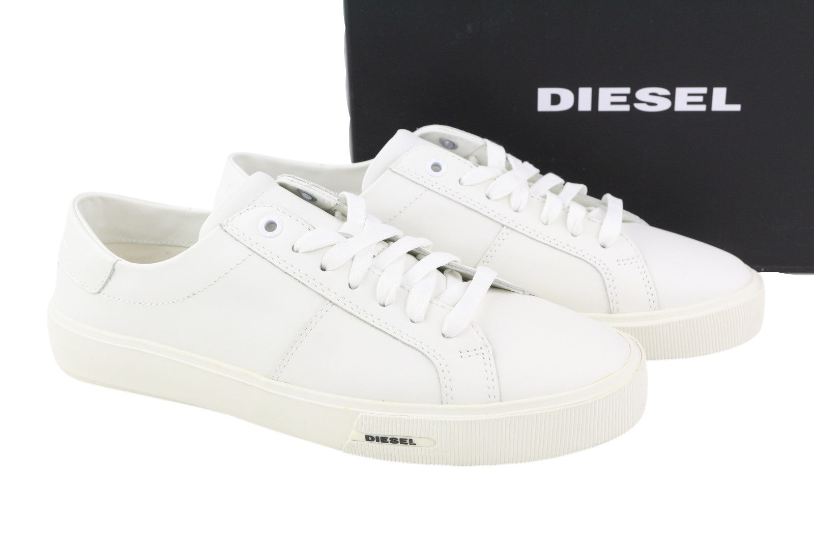 DIESEL S-Mydori LC W moteriški sportbačiai, balti, odiniai, žemakulniai, su raišteliais, 40 dydis, RRP – 200 € 