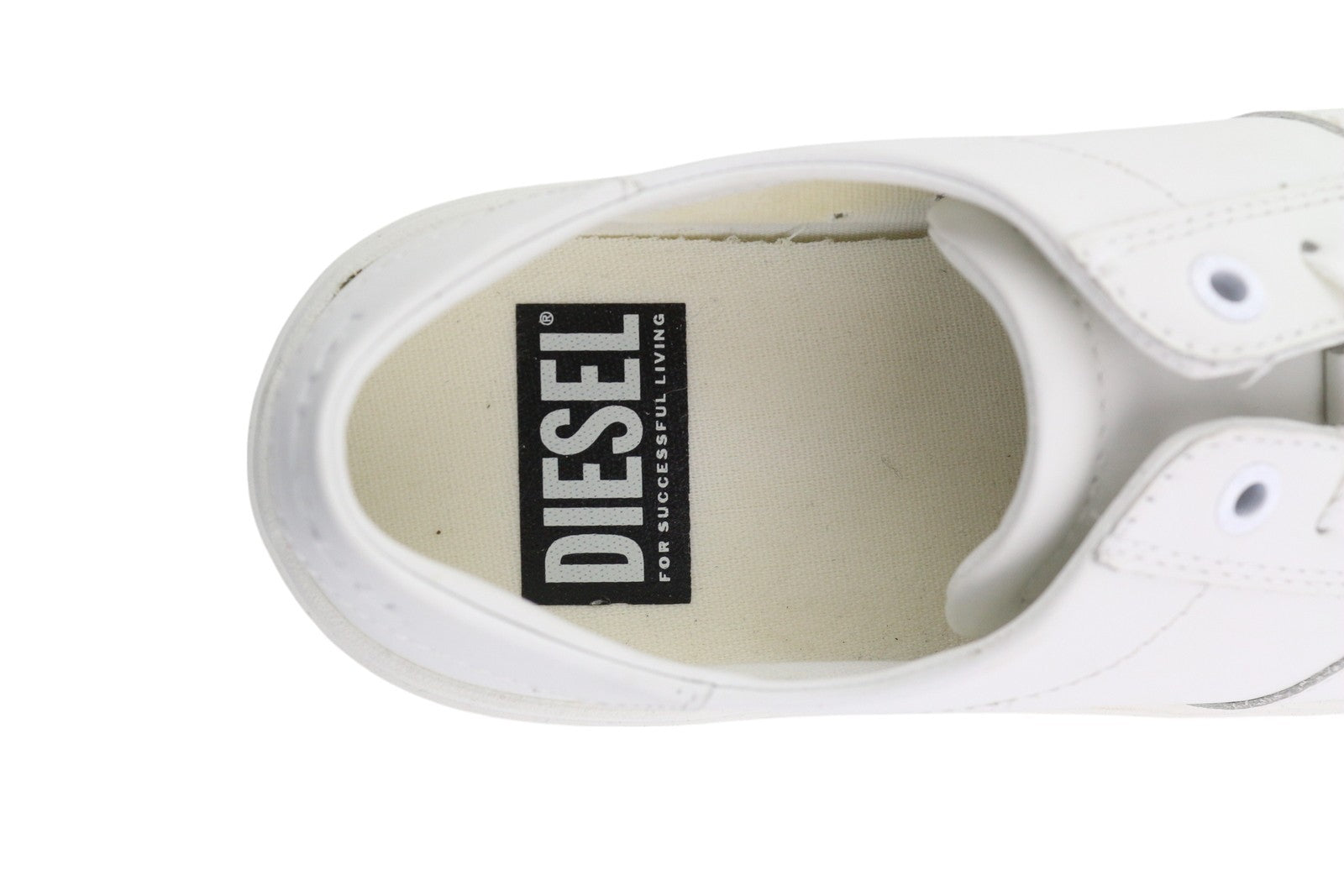 DIESEL S-Mydori LC W moteriški sportbačiai, balti, odiniai, žemakulniai, su raišteliais, 40 dydis, RRP – 200 € 