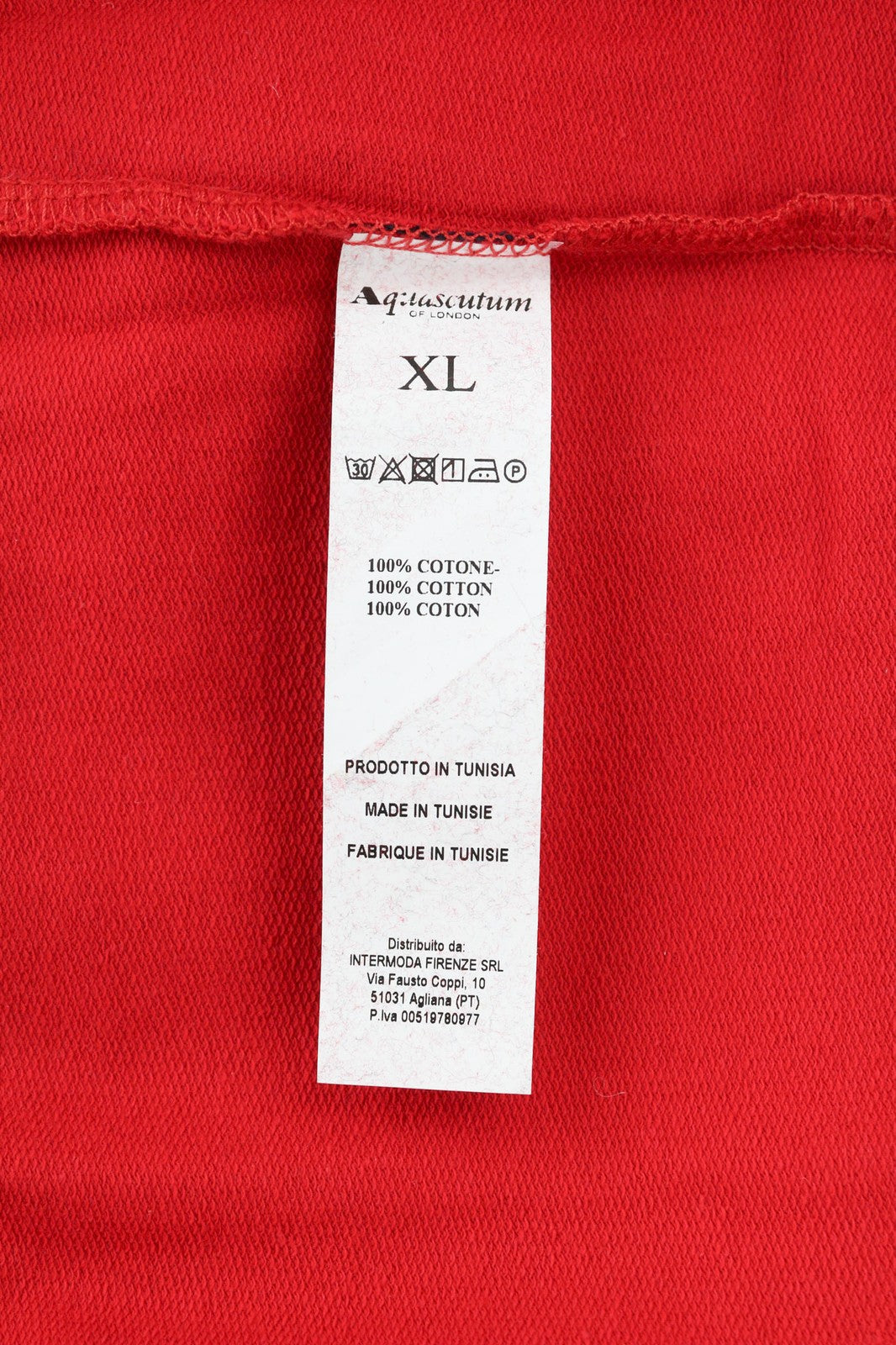 AQUASCUTUM FGIA27 vyriškas megztinis XL dydžio, raudonas, apvalia kaklo iškirpte, megztinis ilgomis rankovėmis 