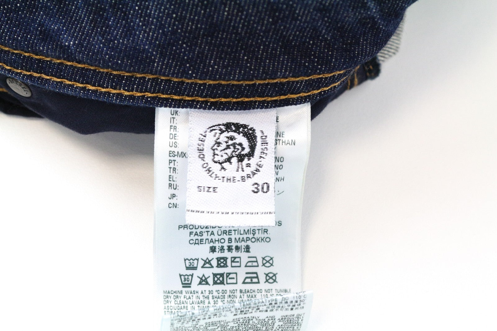 DIESEL Belther-R R8LA9 W30 L30 Jeans Men's Slim Tapered Blue Distressed Stretch