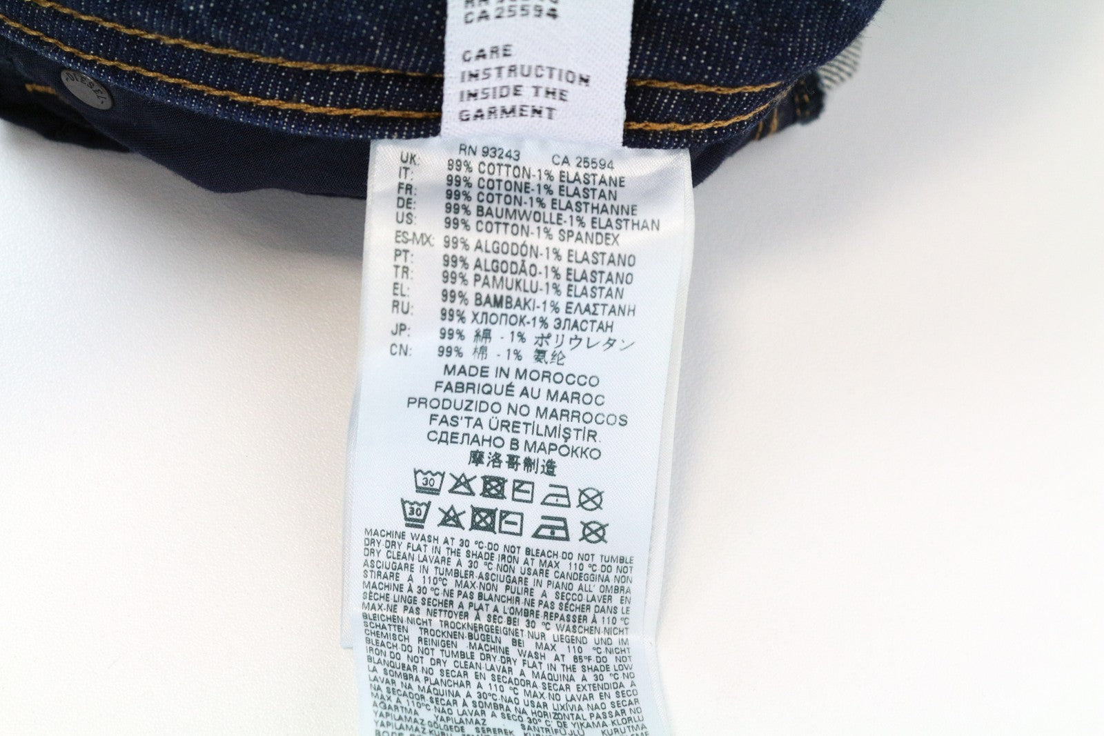 DIESEL Belther-R R8LA9 W30 L30 Jeans Men's Slim Tapered Blue Distressed Stretch