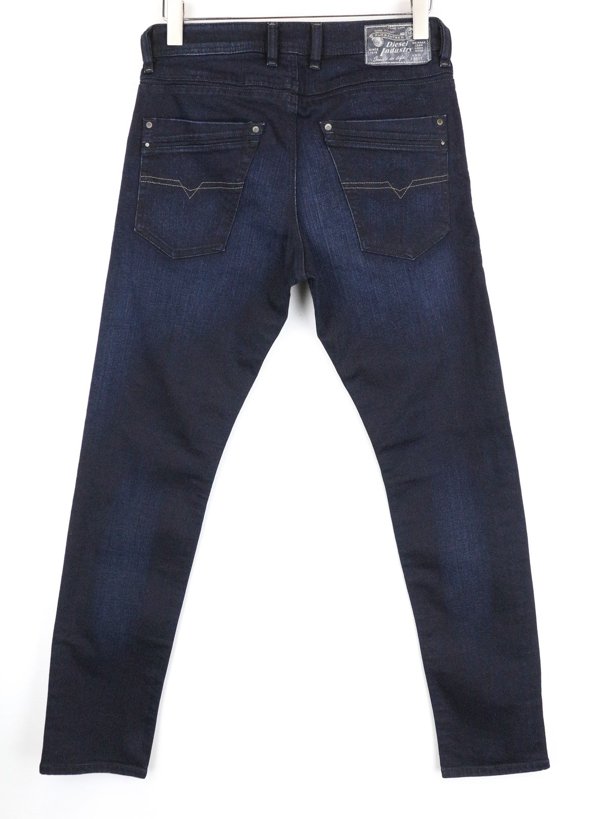 DIESEL Krayver R46D8 Slim Carrot Fit vyriški džinsai mėlyni W28 L32 tamprūs medvilniniai džinsai 