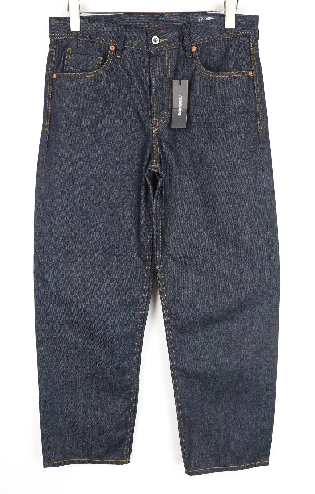 DIESEL Dagh 0088Z vyriški mėlyni medvilniniai tiesaus kirpimo džinsai W30 L32 su 5 kišenėmis 