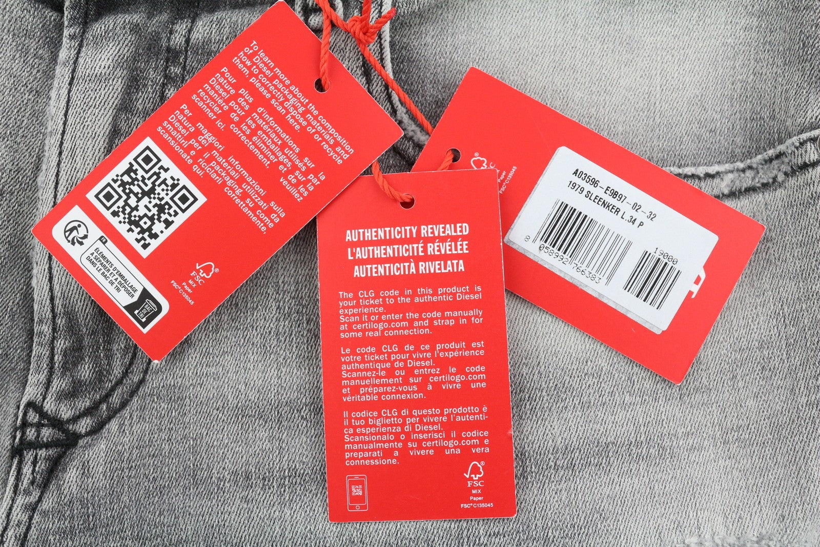 DIESEL 1979 Sleenker E9B97 vyriški džinsai W32/L34 aptempti, žemo juosmens, su gobtuvu, rekomenduojama kaina – 250 € 