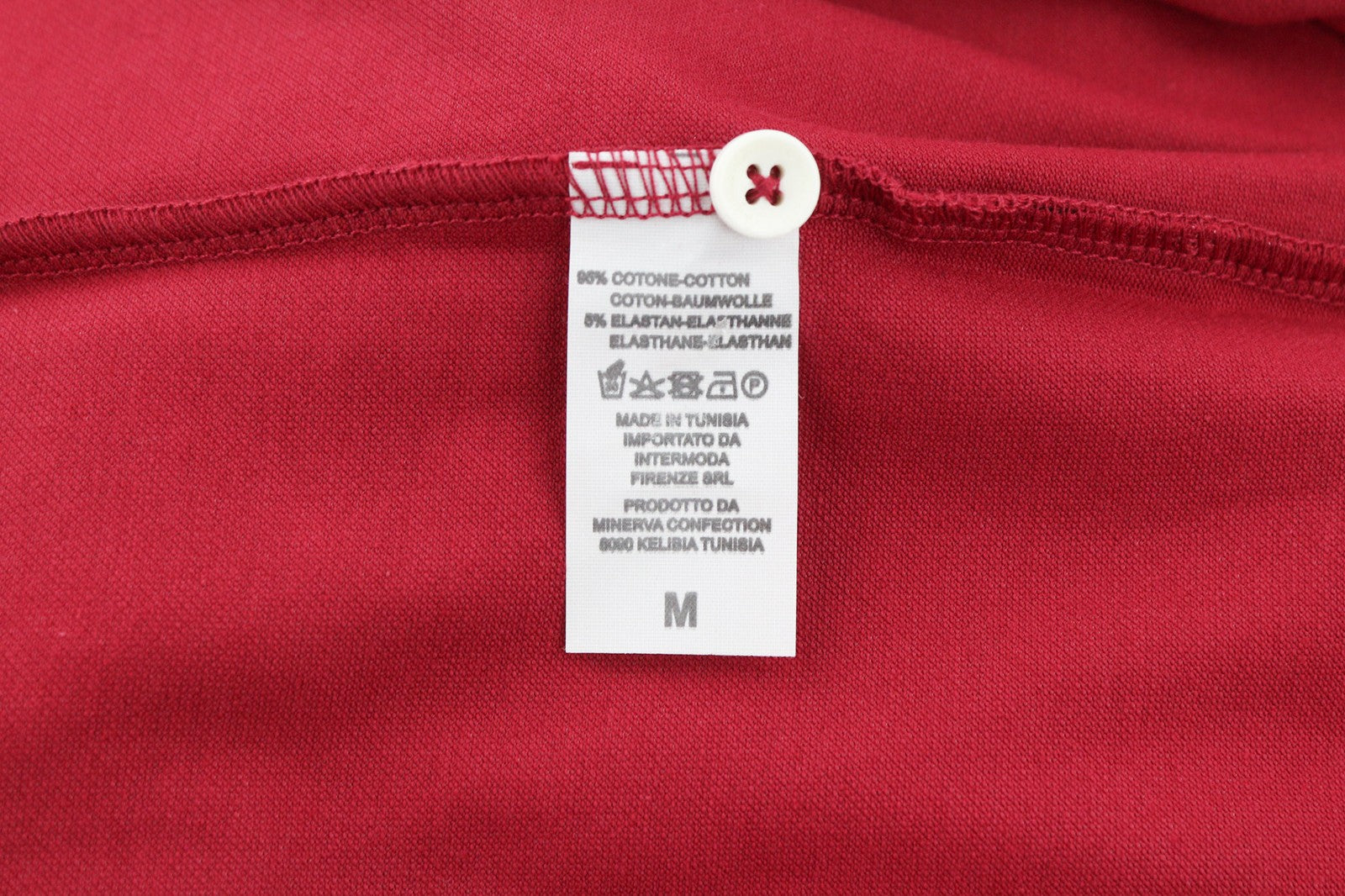 AQUASCUTUM Mens T-Shirt M Red Polo Short Sleeve 1/4 Buttons  All Seasons