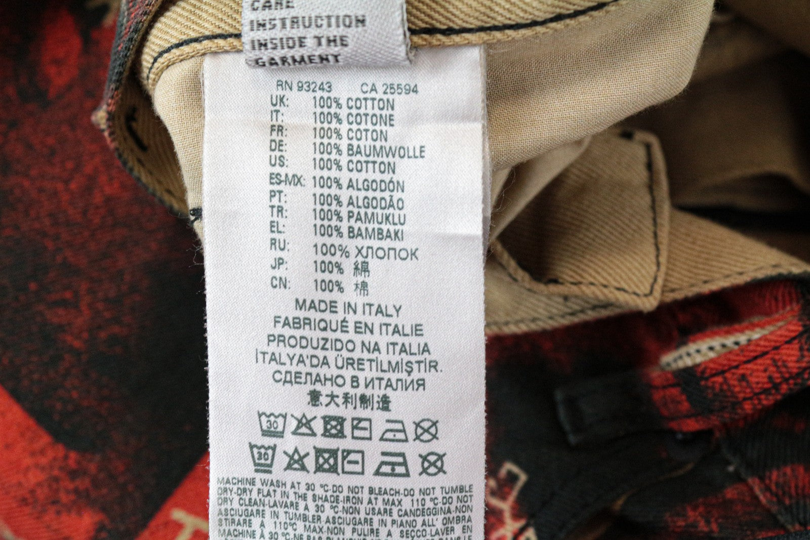 DIESEL D-Macs-SY1 069KR tiesaus kirpimo vyriški džinsai W34 L32 raudoni medvilniniai raštuoti džinsai 