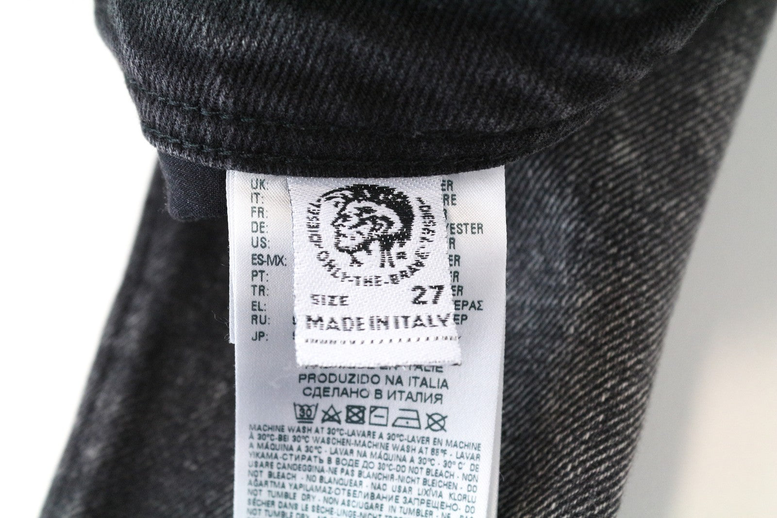 DIESEL Deepzip 084WQ Slim Carrot Fit Men's Jeans Grey W27 L32 Stretch Cotton