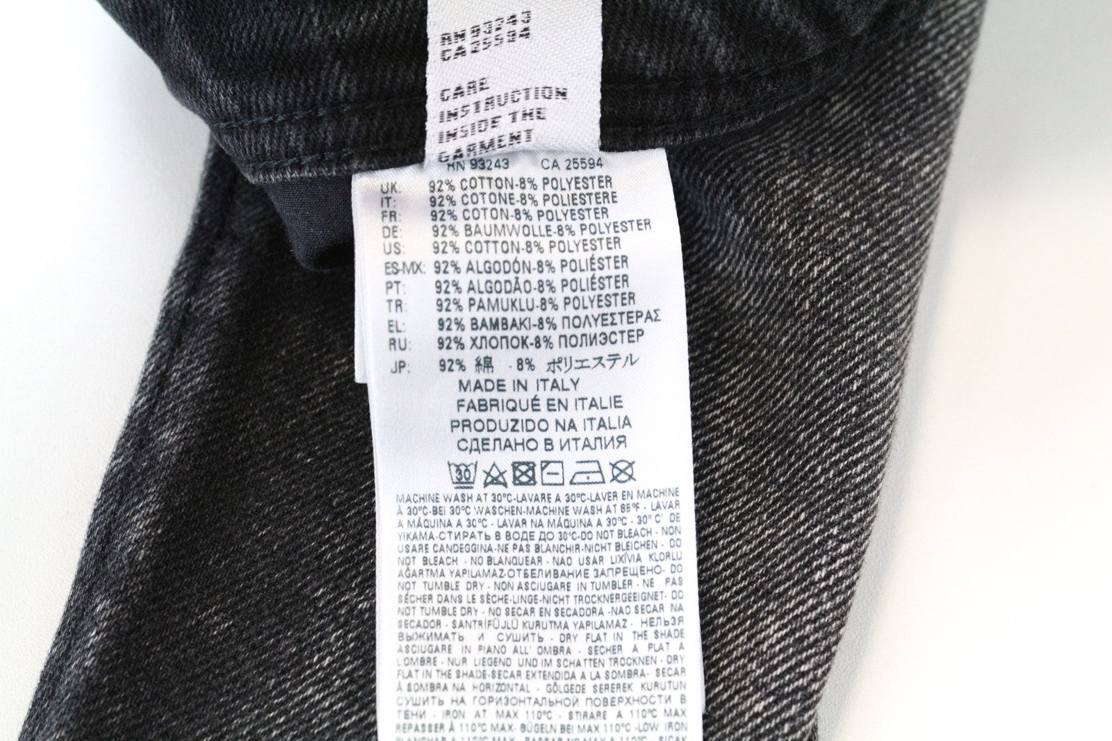 DIESEL Deepzip 084WQ Slim Carrot Fit Men's Jeans Grey W27 L32 Stretch Cotton