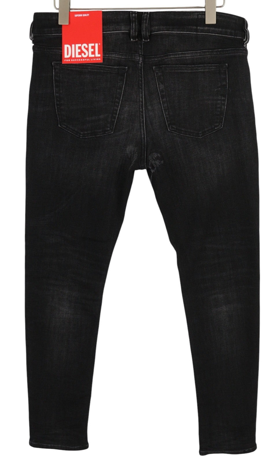 DIESEL 1979 Sleenker 09A89 vyriški džinsai W32/L32 Skinny Distress juodi, rekomenduojama kaina 275 € 