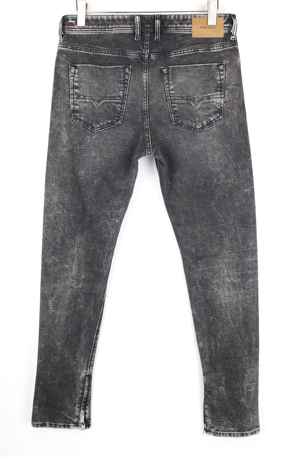 DIESEL Deepzip 084WQ pilki, ploni, morkų kirpimo džinsai, W32 L32, tamprūs medvilniniai džinsai vyrams 