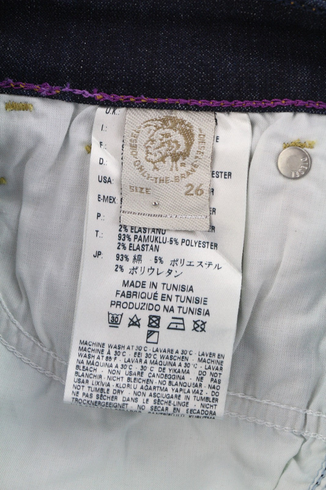 DIESEL Skinzee 0813C moteriški džinsai W26/L34 Super Slim Skinny tamsiai mėlyni, tamprūs 