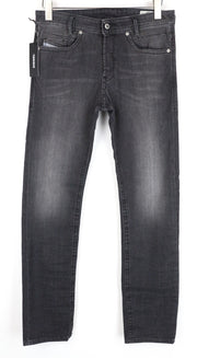 DIESEL Akee 0687J Slim Taper Fit W29 L30 Denim pilki tamprūs medvilniniai džinsai vyrams 