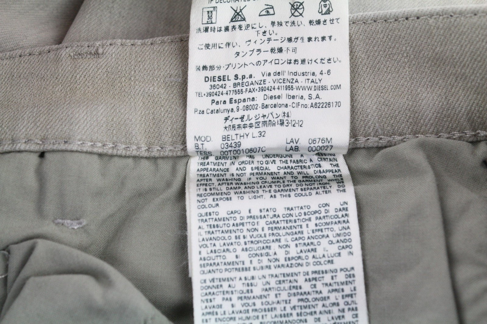 DIESEL D.N.A Belthy 0676M Women Jeans W28/L32 Slim Straight Grey Stretch RRP€180