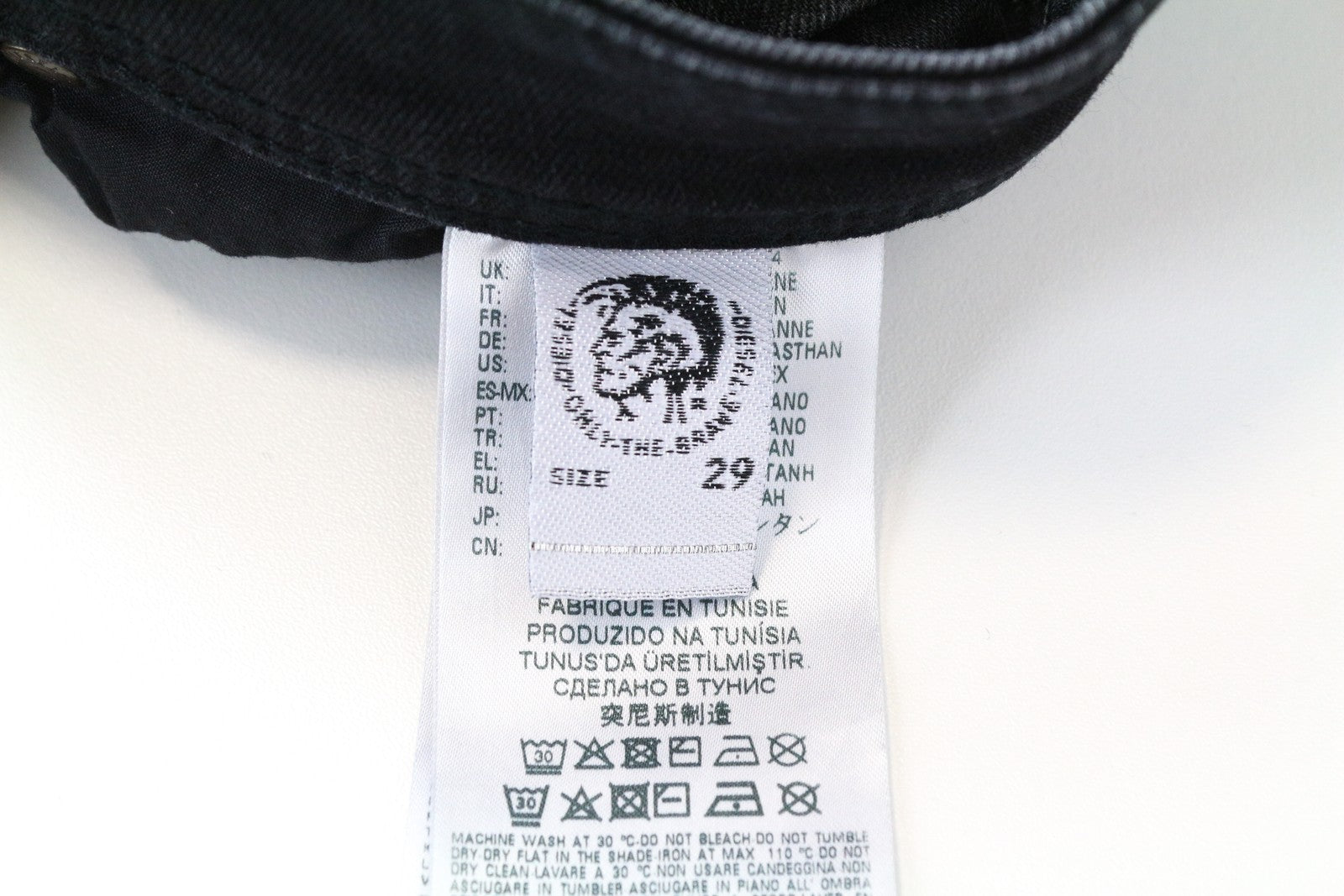 DIESEL Troxer R6T80 W29 L32 vyriški džinsai Slim Skinny juodi, tamprūs, medvilniniai 