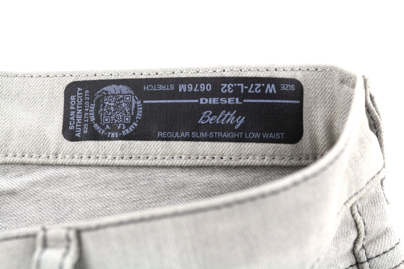 DIESEL D.N.A. Belthy 0676M Women Jeans W27/L32 Slim Straight Fit Grey RRP€180