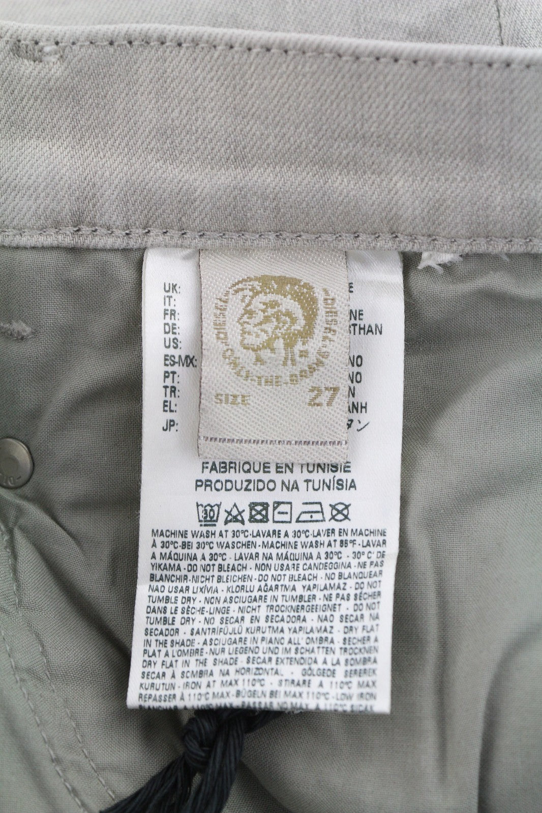 DIESEL D.N.A Belthy 0676M Women Jeans W27/L32 Slim Straight Grey Stretch RRP€180