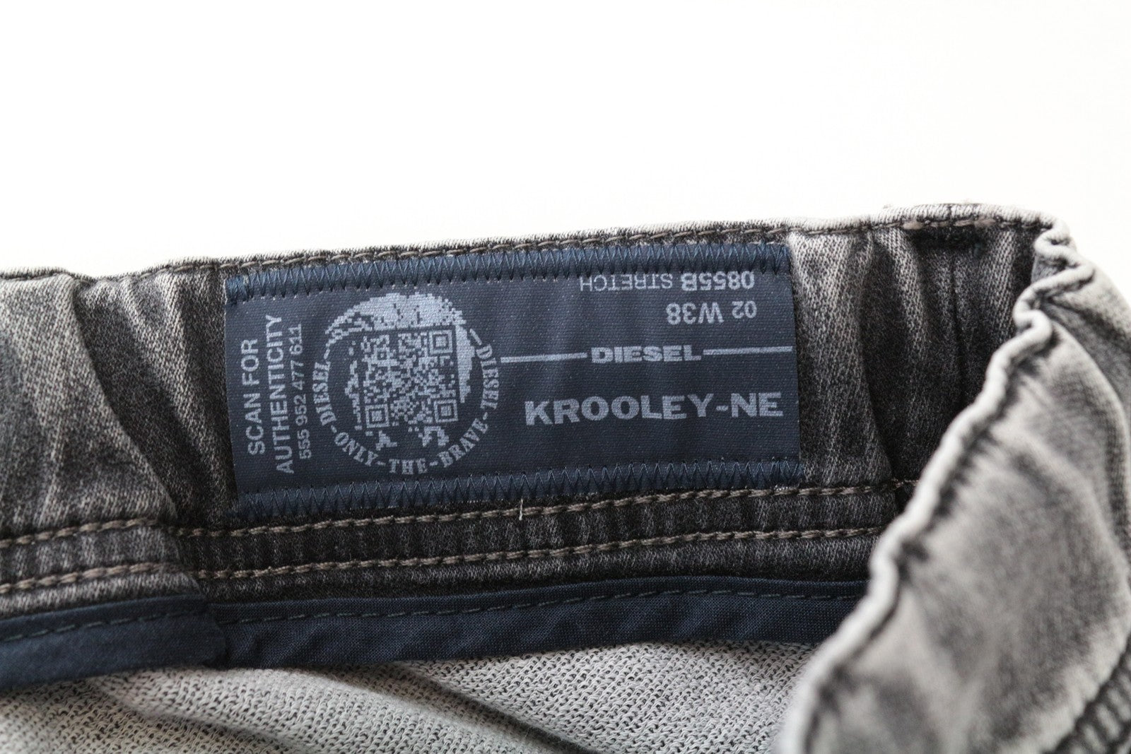 DIESEL Krooley-NE 0855B vyriški džinsiniai sportbačiai su morkų raštu, melanžo spalvos 