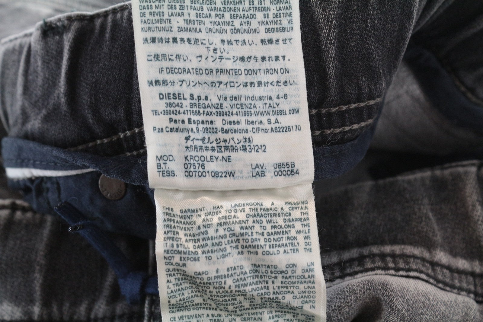 DIESEL Krooley-NE 0855B vyriški džinsiniai sportbačiai su morkų raštu, melanžo spalvos 