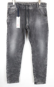 DIESEL Krooley-NE 0855B vyriškos pilkos sportinės kelnės jogg fit W38 Slim Carrot tamprės 