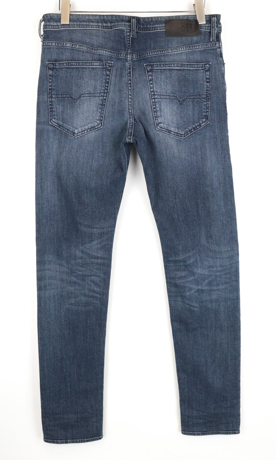 DIESEL Buster 084AS Mid-Blue W31 L34 Slim Fit siaurėjantys tamprūs džinsai su sagomis vyrams 