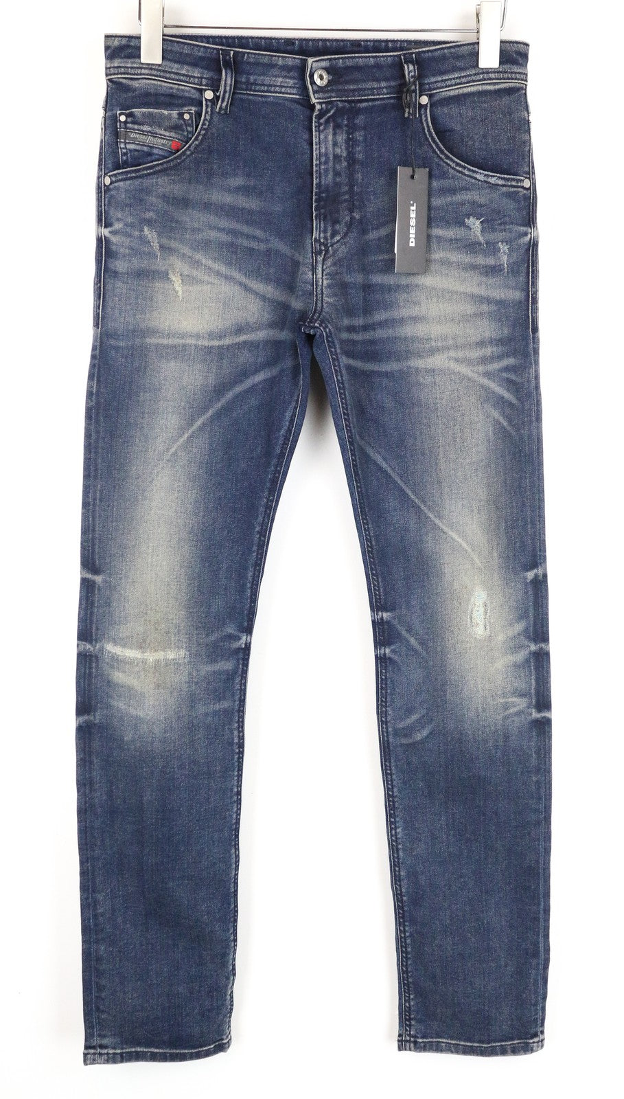 DIESEL Krayver R78U6 Slim Carrot džinsai vyrams W29 L32 mėlyni tamprūs džinsai 