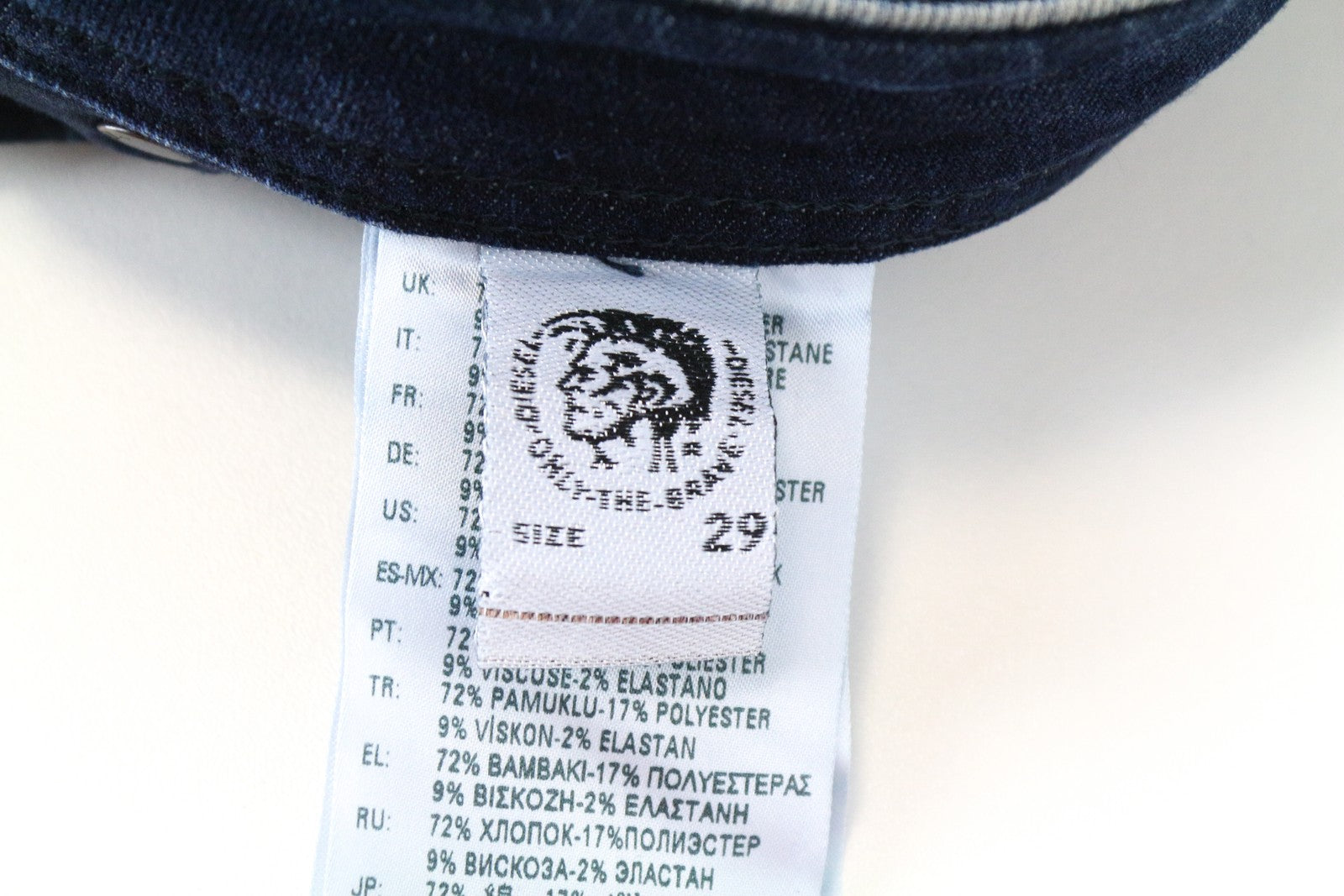 DIESEL Krayver R78U6 Slim Carrot džinsai vyrams W29 L32 mėlyni tamprūs džinsai 