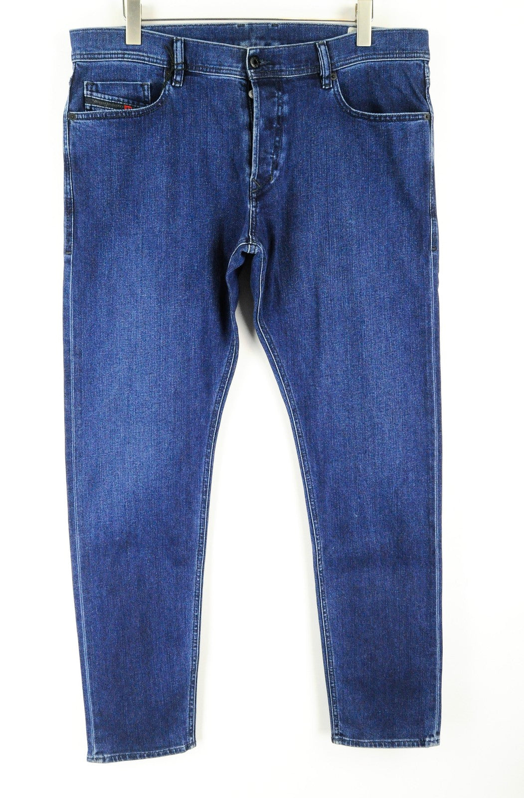 DIESEL Tepphar 084EH vyriški džinsai W38/L32 Slim morkų mėlynos spalvos, tamprios medvilnės 