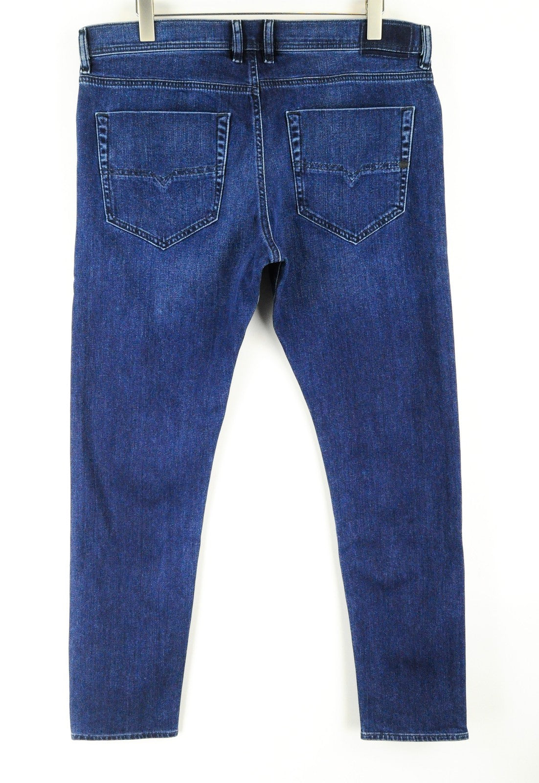 DIESEL Tepphar 084EH vyriški džinsai W38/L32 Slim morkų mėlynos spalvos, tamprios medvilnės 