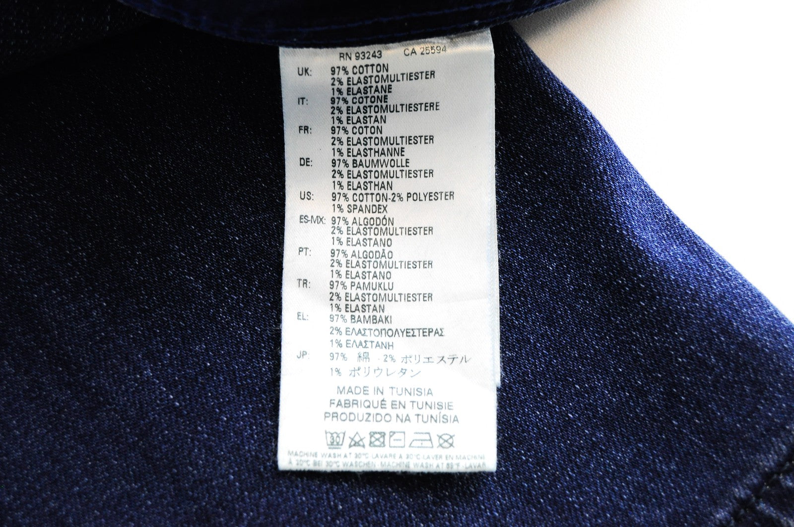 DIESEL Tepphar 084EH vyriški džinsai W38/L32 Slim morkų mėlynos spalvos, tamprios medvilnės 