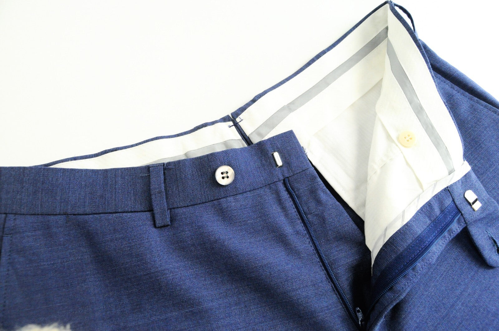 SUITSUPPLY Lazio Men's Suit UK40R Blue Wool Two Piece Slim Formal Cut