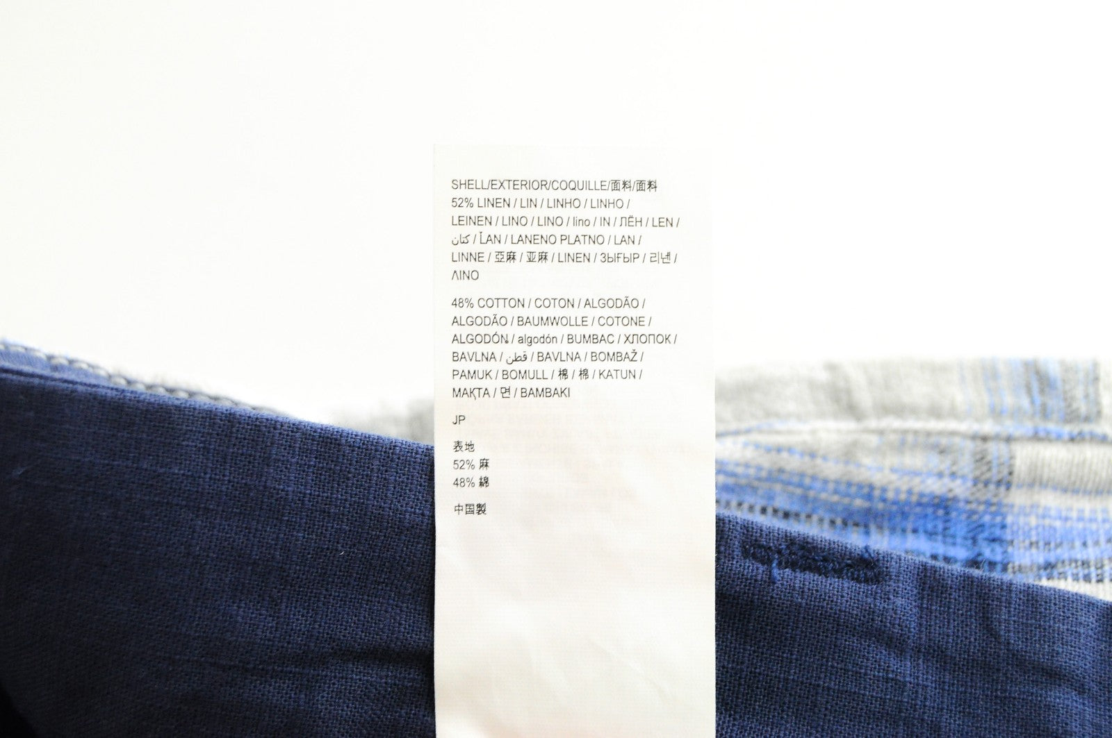 DESIGUAL Pant Paul Men's Shorts 28 Linen Cotton Blend Checked Cargo Style